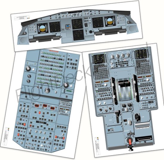 Airbus A320 Family - poster) FlightDeckPoster / Cockpitposter / Cockpit poster / Cockpit mockup