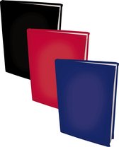 Assortiment rekbare boekenkaften - Zwart, Blauw en Rood - 6 stuks