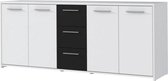 FINLANDEK Dressoir PILVI eigentijds wit en zwart mat - B 179 cm