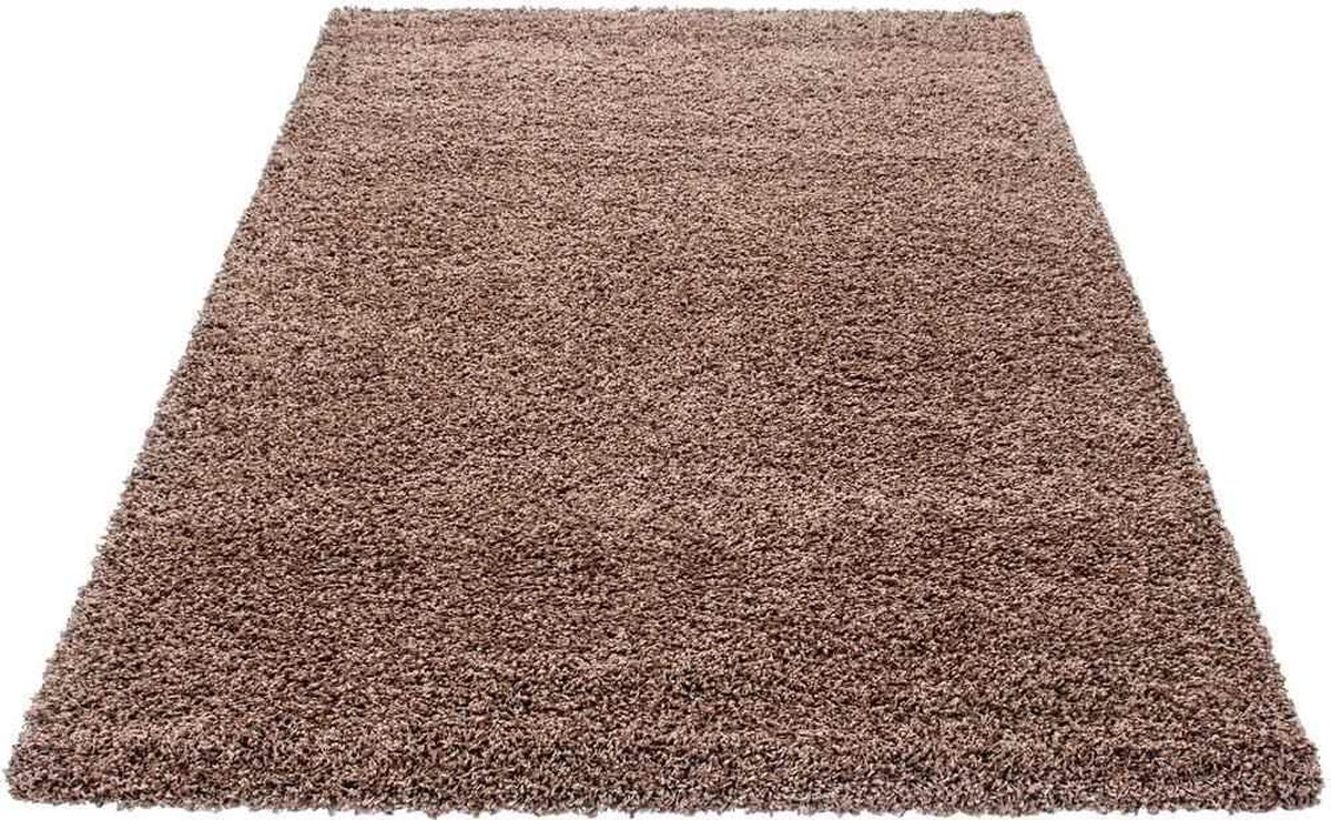 Hoogpolig vloerkleed Life - mocca - 240x340 cm