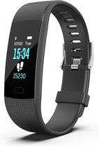 Activity Tracker HR met Stappenteller en Hartslagmeter - Smartwatch voor Dames, Heren en Kinderen - Fitness Tracker - Bloeddrukmeter - Zwart -