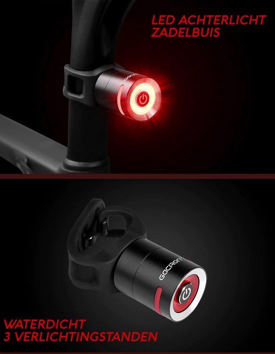 LED Fietslicht - Achterlicht voor Racefiets Mountainbike - USB oplaadbaar -... | bol.com