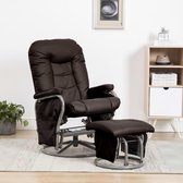 Fauteuil met voetenbankje (Incl LW anti kras viltjes) - Loungestoel - Lounge stoel - Relax stoel - Chill stoel - Lounge Bankje - Lounge Fauteil