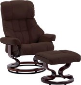 Fauteuil met voetenbankje (Incl LW anti kras viltjes) - Loungestoel - Lounge stoel - Relax stoel - Chill stoel - Lounge Bankje - Lounge Fauteil