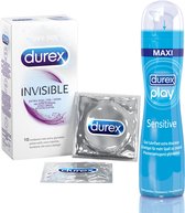 Durex Invisible Extra Dunne Condooms Met Extra Glijmiddel & Durex Play Glijmiddel 100 ml