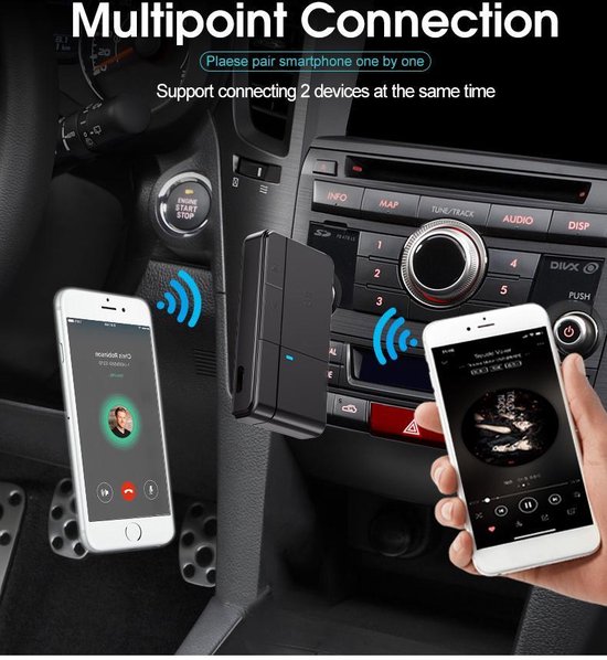Design Bluetooth 5.0V Via Aux Ontvanger | Handsfree Carkit 3.5MM Aux | Dongle Audio Receiver | Draadloos Muziek Luisteren