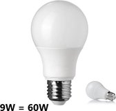 LED Bollamp -   E27 - 9W - 800 Lumen - 4000K - A60
