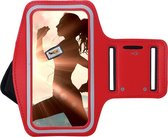 Samsung Galaxy A31 Sportband hoes sport armband hoesje Hardloopband Rood Pearlycase