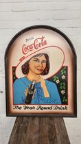 Houten muurdecoratie coca cola
