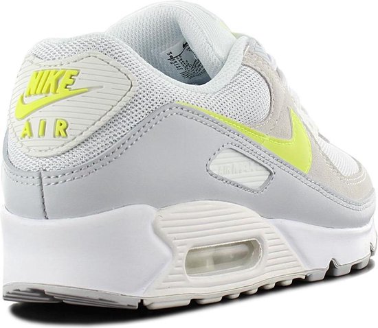 Nike Air Max 90 Sneakers - Maat 38.5 - Vrouwen - wit/grijs/geel | bol.com