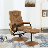 Elektrische Massage Fauteuil met voetenbankje  (Incl LW anti kras viltjes) - Loungestoel - Lounge stoel - Relax stoel - Chill stoel - Lounge Bankje - Lounge Fauteil