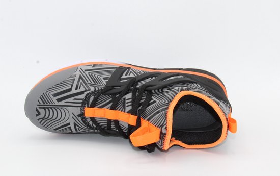 Piedro sport sneaker- grijs/oranje/zwart - maat 41 | bol.com