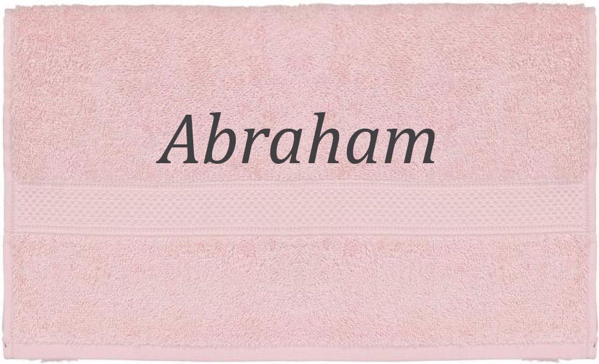 Handdoek - Abraham - 100x50cm - Roze