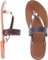 Inuovo - sandalen - maat 40 - dames - bruin goud - leder