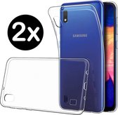 Samsung Galaxy M10 Hoesje Siliconen Case Hoes Cover - 2-PACK