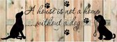 Diamond painting honden met tekst, 25x70 cm, full painting, ronde steentjes