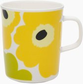 Marimekko - Oiva Unikko - Mok - 2.5dl - Wit-Geel-Groen - Gebloemd