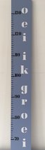 Groeimeter "Oei ik groei" Blauw/wit