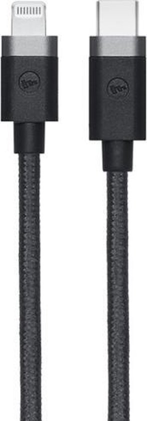 mophie gevlochten Oplaadkabel 1m USB-C naar Lightning-kabel zwart