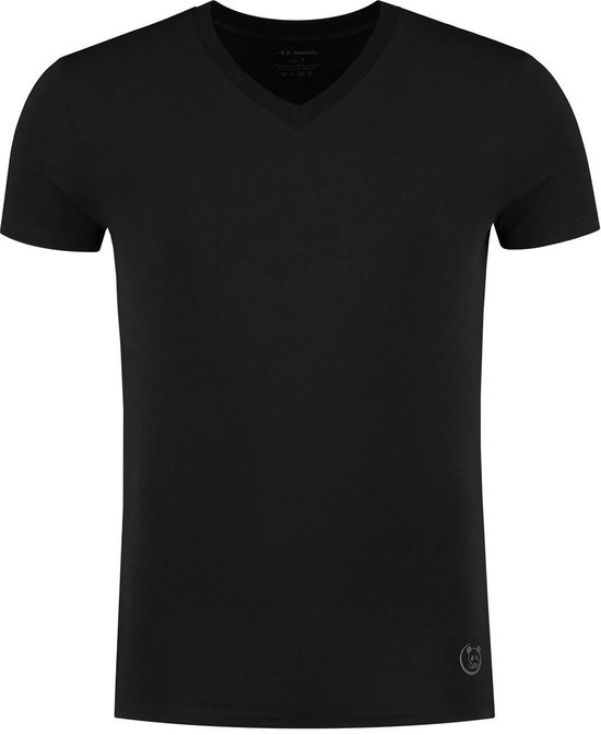 2-pack B.Bocelli Shirt - Heren - V-hals - korte mouw - zwart - maat XXL