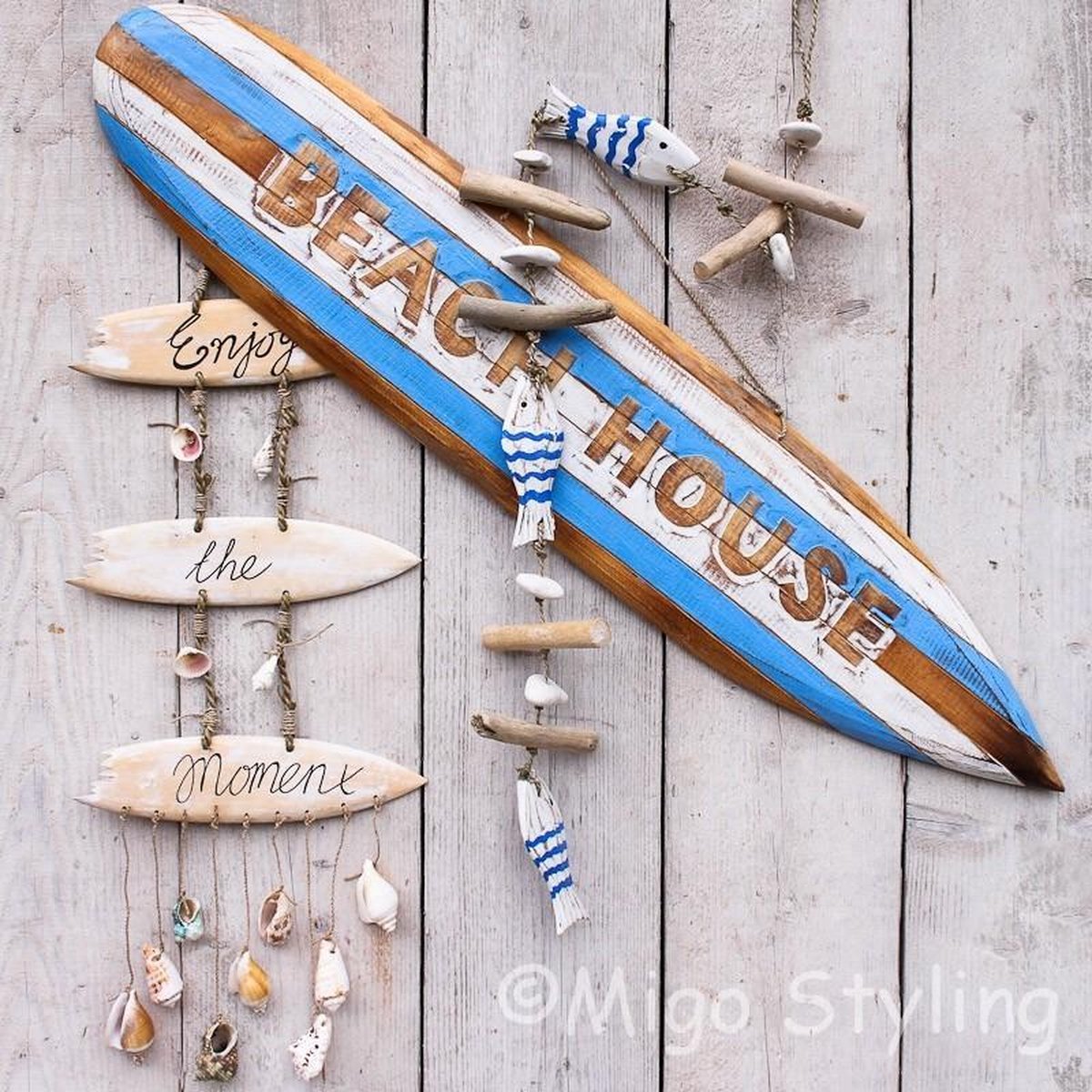 Houten surfplankBeach HousePakketTuin decoratieHout3