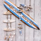 Migo Styling - Houten surfplank - Beach House - Pakket - Tuin decoratie - Hout - 3 producten