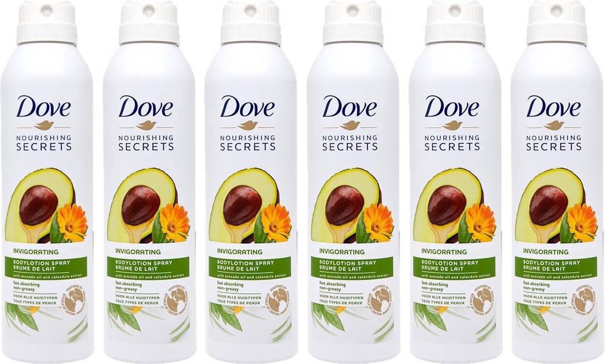 Dove Bodylotion spray Invigorating ritual - 6 x 190 ml | bol.com