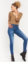 LOLALIZA Jeans met pailletten - Donker Blauw - Maat 34
