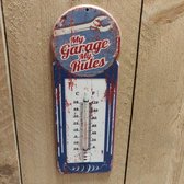 Thermometer Tuin Metaal My Garage My Rules Shabby Vintage
