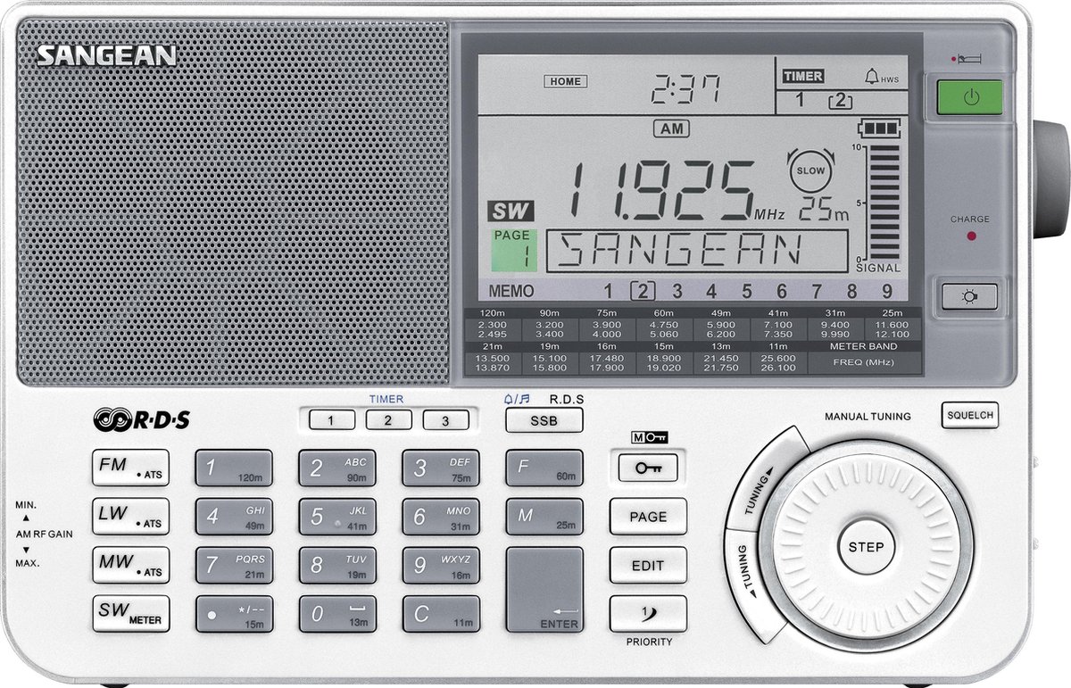 Sangean ATS909X - Draagbare wereldradio - Wit