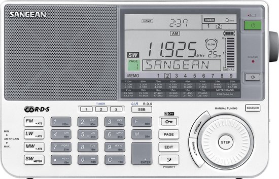 Sangean ATS909 X Draagbare Digitale Radio - Wereldontvanger - Wit