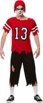 Partychimp Kostuum Rugby-zombie Heren Polyester 3-delig Maat L