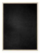 Zwart Krijtbord met Aluminium Lijst - Natuur Eik - 41 x 61 cm - Lijstbreedte: 10 mm - Houtlook