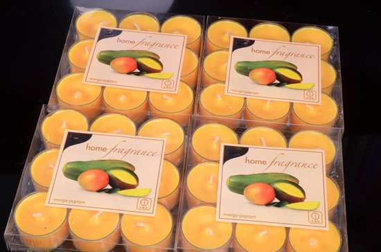 Set van 36 stuks geurkaarsen in de heerlijke Mango / Papaya geur