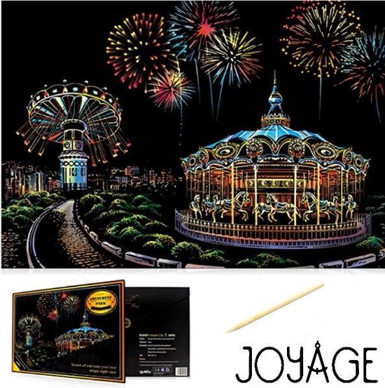 Bol Com Scratch Art Volwassenen 41 X 28 Cm Pretpark Kras Tekeningen Volwassenen Pakket