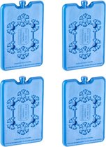 4x Blauwe koelelementen 200 gram 11 x 16.5 cm - Koelblokken/koelelementen voor koeltas/koelbox