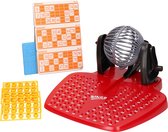 Bingo spel rood/oranje complete set nummers 1-90 - Bingospel - Bingo spellen - Bingomolen met bingokaarten - Bingo spelen