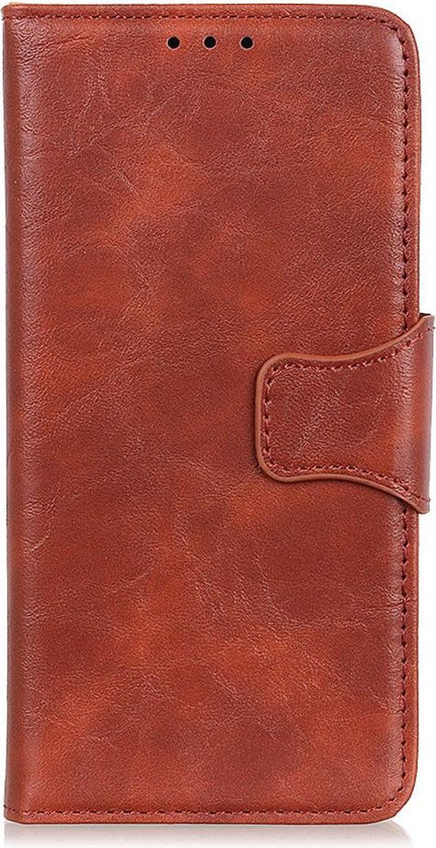 "Shop4 - Geschikt voor Motorola One Hyper Hoesje - Wallet Case Cabello Bruin"