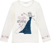 Disney Frozen longsleeve met pailletten off-white maat 122/128 (8 jaar)