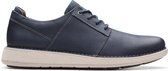 Clarks Un LarvikLace2 Heren Veterschoenen - Navy Leather - Maat 41