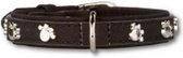Hondenhalsband Artleather Silverpaws black 40 cm