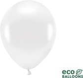 Ballonnen wit metallic 8 stuks - 30 cm
