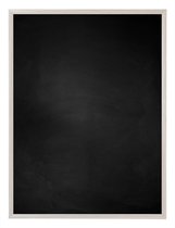 Zwart Krijtbord met Aluminium Lijst - Wit Eik - 51 x 71 cm - Lijstbreedte: 10 mm - Houtlook