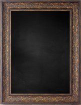 Zwart Krijtbord met Polystyrene Lijst - Oud Brons - 88 x 118 cm - Lijstbreedte: 90 mm - Barok