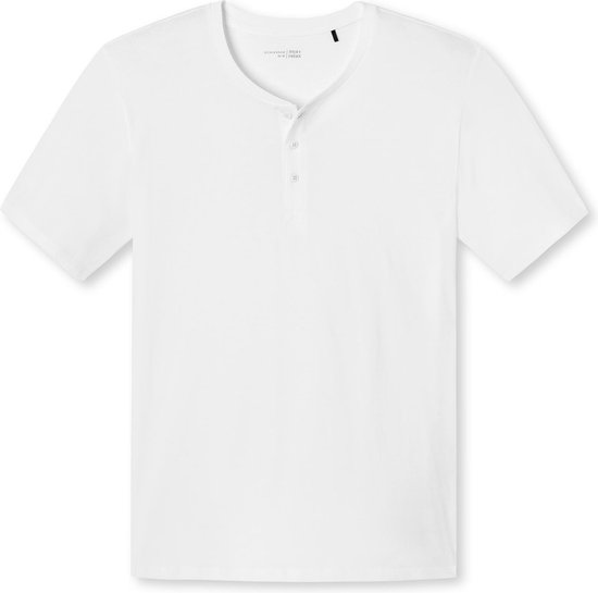 Chemise de pyjama à manches courtes homme Schiesser M&R - Wit - Taille L