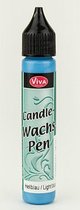 Waspen LICHT BLAUW (waxpen om kaarsen te decoreren)-versieren-kaarsen-kleuren-schilderen-creatief-hobby-DIY-creative hobby