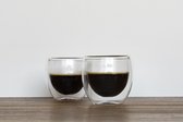 Bol.com Dubbelwandige espresso glazen set van 2 aanbieding