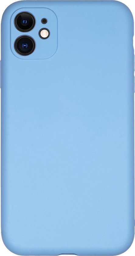 BMAX Siliconen hard case hoesje voor Apple iPhone 11 / Hard Cover / Beschermhoesje / Telefoonhoesje / Hard case / Telefoonbescherming - Lichtblauw