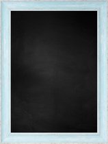 Zwart Krijtbord met Polystyrene Lijst - Pastel Blauw - 41 x 51 cm - Lijstbreedte: 55 mm - Diep