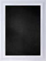 Zwart Krijtbord met Polystyrene Lijst - Wit - 74 x 94 cm - Lijstbreedte: 70 mm - Gestreept
